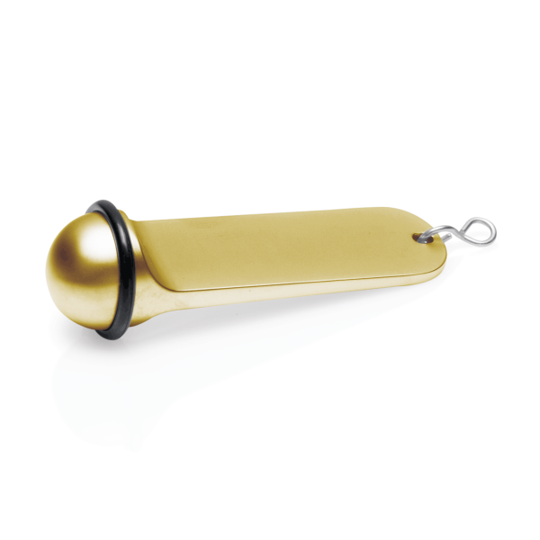 Porte-clés en zinc doré - Ø 3,5 - Hauteur 11 cm (lot de 10)