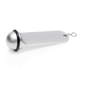 Porte-clés en zinc argenté - Ø 3,5 - Hauteur 11 cm (lot de 10)