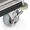 Chariot de service de chambre structure aluminium - 155 x 55 cm - Aspect aluminium - 2 sacs 60 L