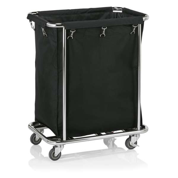 Sac à linge noir en nylon - 60 x 35 cm - 150 L