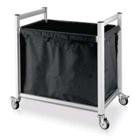 Sac à linge noir en polyester - 77 x 35 cm - 220 L