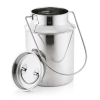 Bidon de transport inox chromé avec anse et couvercle - 5,5 L - Ø 16,5 cm