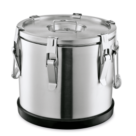 Récipient isotherme inox chromé avec joint - 10 L - Ø 28 cm