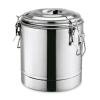 Récipient de transport isotherme inox chromé avec joint - 35 L - Ø 40 cm