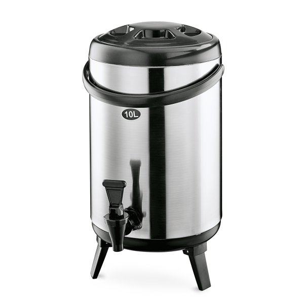 Distributeur de boissons isotherme inox sur pieds - 10 L - Ø 24 cm