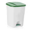 Poubelle à pédale en polypropylène - 40 L - Couvercle vert