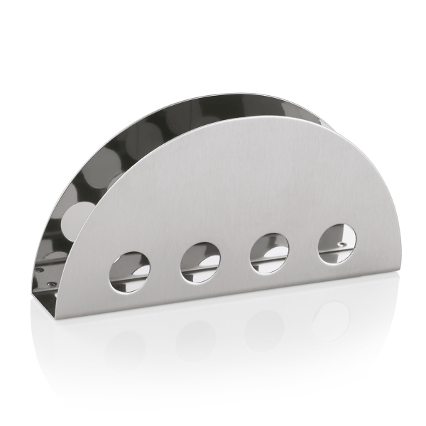 Porte-serviettes inox en demi-lune - 14 x 2,5 x 7 cm
