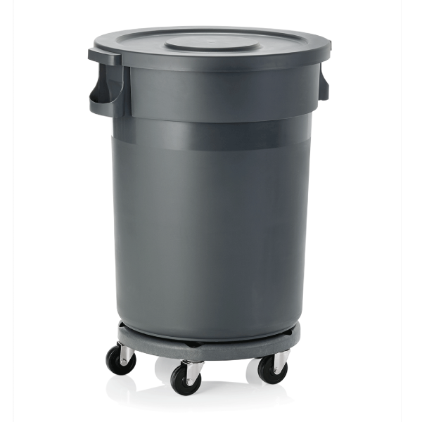 Poubelle en polypropylène avec roulettes - 120 L - Ø 51 cm