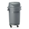 Poubelle en polypropylène avec roulettes - 120 L - Ø 46 cm - Couvercle basculant