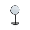 Miroir de courtoisie inox sur pied - Ø 17 cm - Hauteur 35 cm - Noir