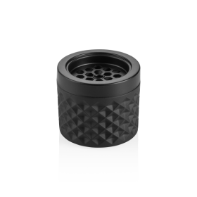 Cendrier coupe-vent en verre - Ø 9,5 cm - Noir