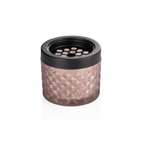 Cendrier coupe-vent en verre - Ø 9,5 cm - Taupe