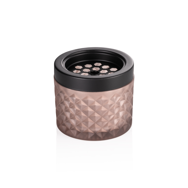 Cendrier coupe-vent en verre - Ø 9,5 cm - Taupe