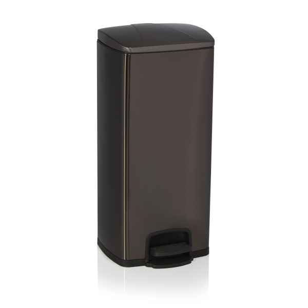 Poubelle à pédale inox chromé et plastique - 30 L