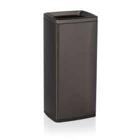 Poubelle inox chromé et plastique - 30 L
