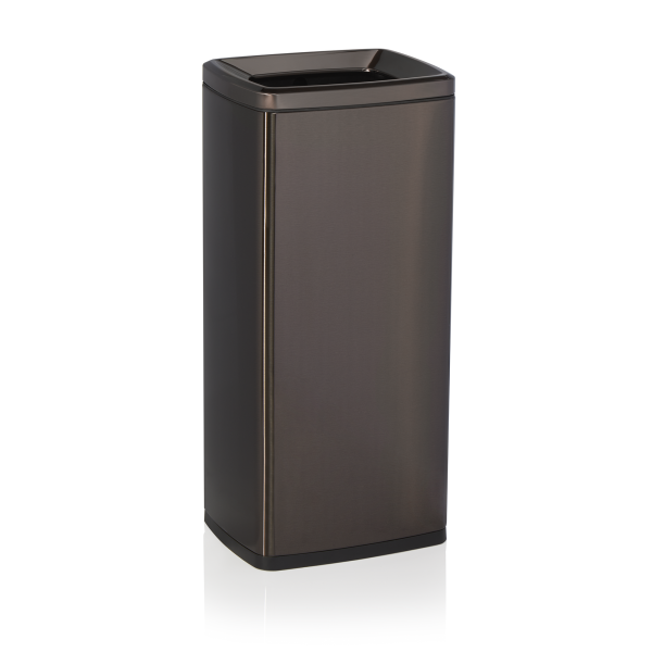 Poubelle inox chromé et plastique - 30 L