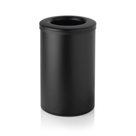 Poubelle inox et polypropylène - 40 L - Ø 35,5 cm - Noire