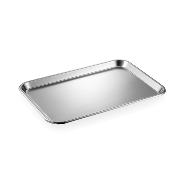 Plateau fast-food inox - 39 x 27 cm