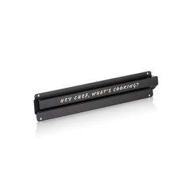 Rail pour bons de commande en aluminium noir - 30 cm