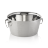 Seau à champagne inox chromé avec poignées inox - 9 L