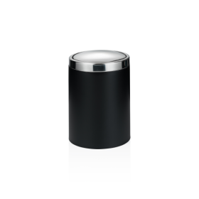 Poubelle inox noir poudré - 5 L - Ø 18 cm