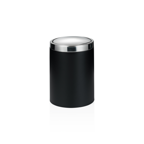 Poubelle inox noir poudré - 5 L - Ø 18 cm