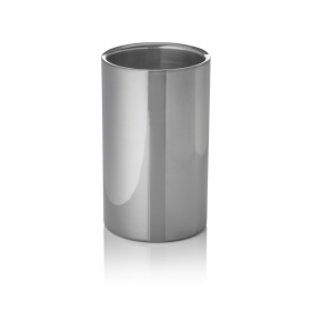 Rafraîchisseur de bouteille inox chromé - Ø 12 cm - PVD acier foncé