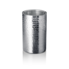 Rafraîchisseur de bouteille inox chromé martelé - Ø 12 cm - PVD acier foncé