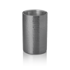 Rafraîchisseur de bouteille inox chromé martelé - Ø 12 cm - PVD acier foncé