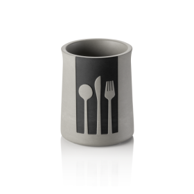 Pot range-couverts "Nero" en béton