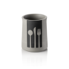 Pot range-couverts "Nero" en béton