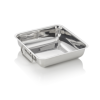 Plaque à rôtir acier chrome-nickel 25 x 25 x 7 cm – Poignées tombantes