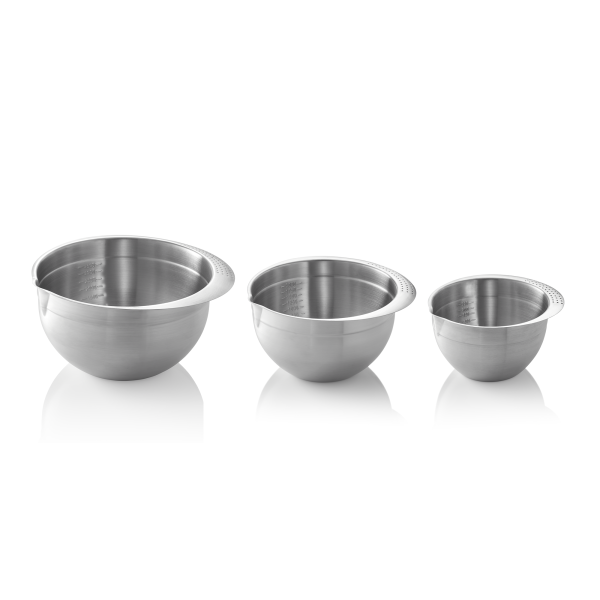 Set de 3 bols mélangeurs inox 18/8