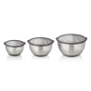 Set de 3 bols gradués inox chromé - Avec couvercle