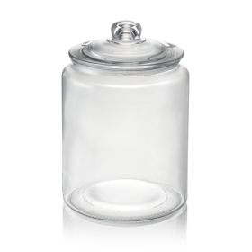 Bocal de stockage en verre avec joint hermétique - 6 L