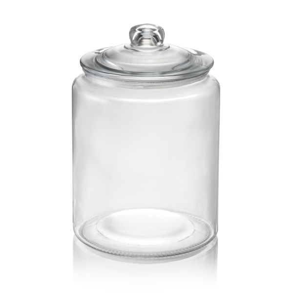 Bocal de stockage en verre avec joint hermétique - 6 L