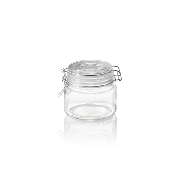 Bocal de stockage en verre avec fermeture hermétique - 0,5 L