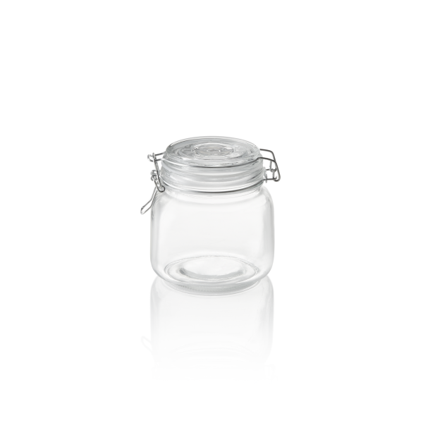 Bocal de stockage en verre avec fermeture hermétique - 0,65 L