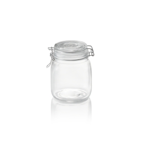 Bocal de stockage en verre avec fermeture hermétique - 1 L