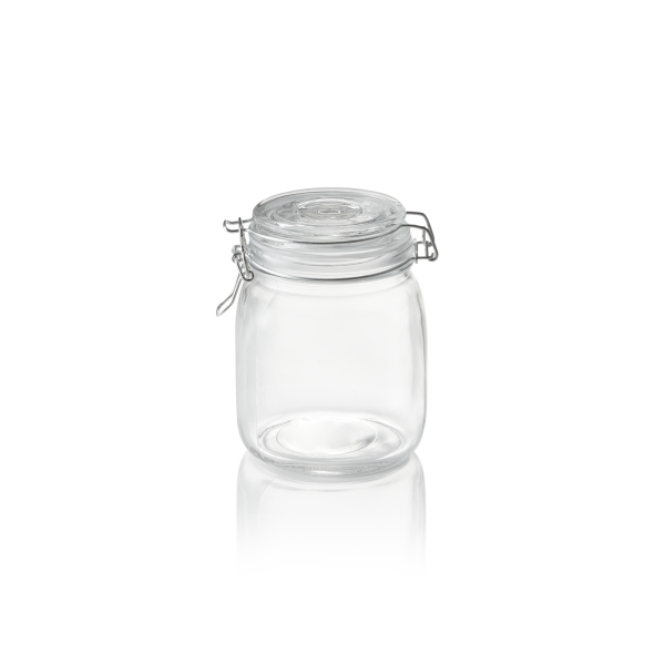 Bocal de stockage en verre avec fermeture hermétique - 1 L