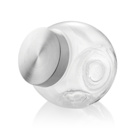 Bonbonnière en verre couvercle inox - 1,7 L