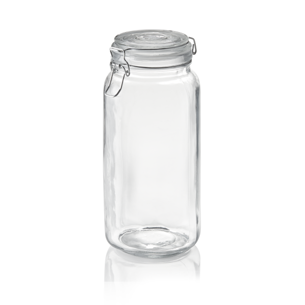 Bocal de stockage en verre avec fermeture hermétique - 2 L