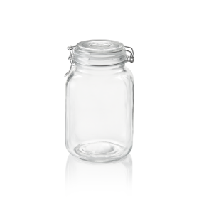 Bocal à provisions en verre avec fermeture hermétique - 2 L