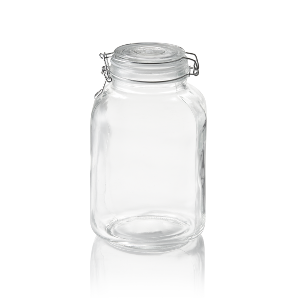 Bocal à provisions en verre avec fermeture hermétique - 3 L