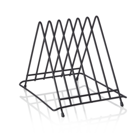 Support planches à découper acier chrome-nickel noir – 6 planches jusqu’à 2,8 cm