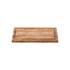 Planche de service en olivier avec rainure - 35 x 20 x 2 cm