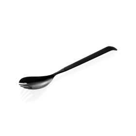 Fourchette à salade inox chromé - 31 cm - PVD noir