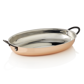 Plat de service en cuivre - 30 x 22 x 4,5 cm