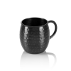 Mug Moscow Mule inox chromé martelé - 450 ml - PVD noir (lot de 2)