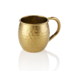 Mug Moscow Mule inox chromé martelé - 450 ml - PVD champagne (lot de 2)